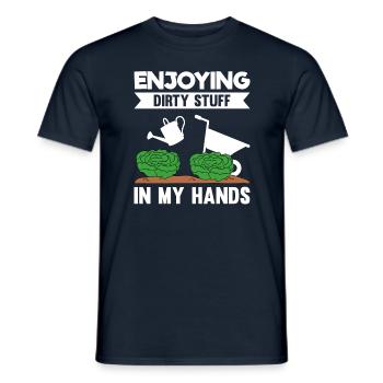 Profiter de choses sales dans mes mains - T-shirt homme - marine - Devant - AI Model Male 178 light (178cm)