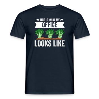 Voici à quoi ressemble mon bureau - T-shirt homme - marine - Devant - AI Model Male 178 light (178cm)