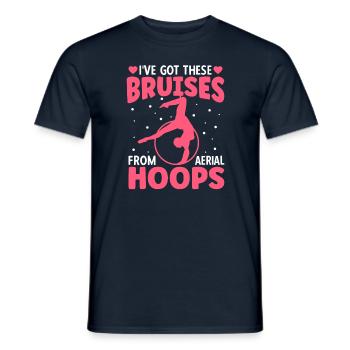 I've Got These Bruises Form Aerial Hoops - Männer T-Shirt - Navy - Vorne - AI Model Male 178 light (178cm)
