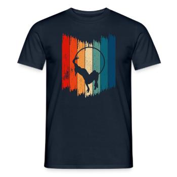 Vintage Aerial Hoop Dancing - Männer T-Shirt - Navy - Vorne - AI Model Male 178 light (178cm)