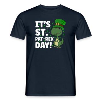 Dinosaur St. Patrick's Day Dino - Men's T-Shirt - navy - Front - AI Model Male 178 light (178cm)
