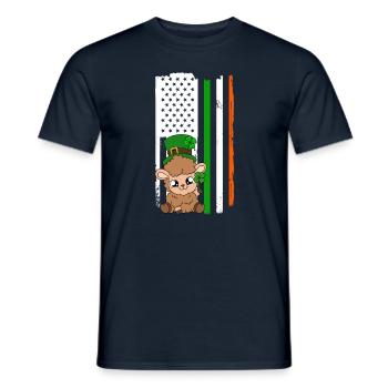 Sheep Shamrocks Saint Patrick's Day - Männer T-Shirt - Navy - Vorne - AI Model Male 178 light (178cm)