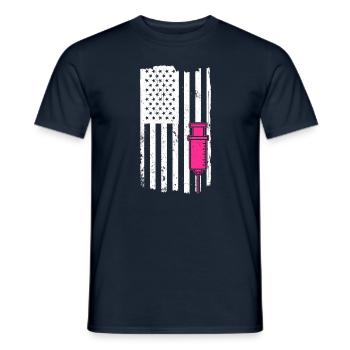 Drapeau Nurse Usa - T-shirt homme - marine - Devant - AI Model Male 178 light (178cm)
