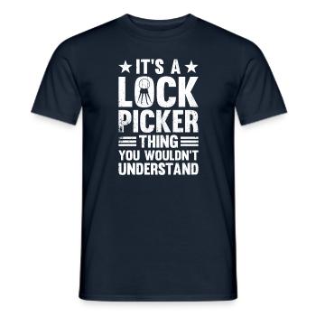 It's A Lock Picker Thing You Wouldn't Understand - Men's T-Shirt - navy - Front - AI Model Male 178 light (178cm)