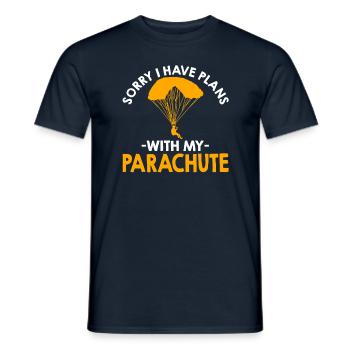 Sorry I Have Plans With My Parachute - Männer T-Shirt - Navy - Vorne - AI Model Male 178 light (178cm)