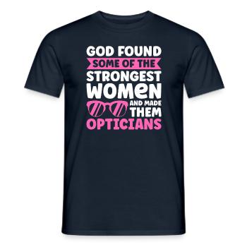 Optician Sayings Optometrist Ophthalmologist - Men's T-Shirt - navy - Front - AI Model Male 178 light (178cm)