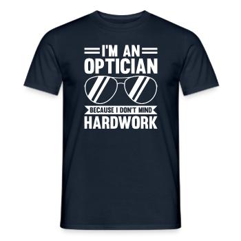 Optician Sayings Optometrist Ophthalmologist - Men's T-Shirt - navy - Front - AI Model Male 178 light (178cm)
