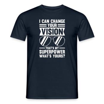 Optician Sayings Optometrist Ophthalmologist - Men's T-Shirt - navy - Front - AI Model Male 178 light (178cm)