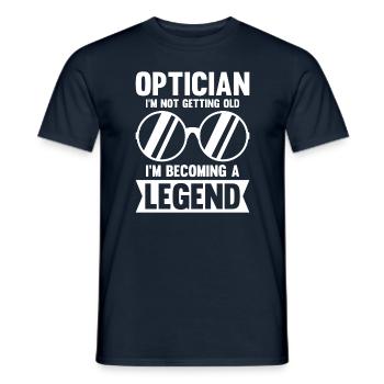Optician Sayings Optometrist Ophthalmologist - Men's T-Shirt - navy - Front - AI Model Male 178 light (178cm)