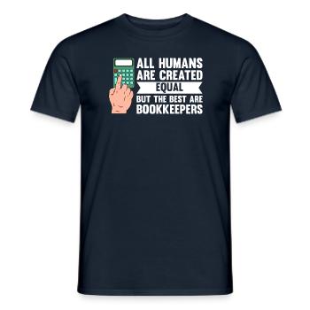 Bookkeeping Buchhalter Bookkeeper - Männer T-Shirt - Navy - Vorne - AI Model Male 178 light (178cm)