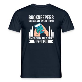 Bookkeeping Buchhalter Bookkeeper - Männer T-Shirt - Navy - Vorne - AI Model Male 178 light (178cm)