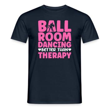 La danse de salon mieux que la thérapie - T-shirt homme - marine - Devant - AI Model Male 178 light (178cm)