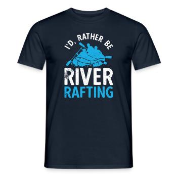 I'd Rather Be River Rafting - Men's T-Shirt - navy - Front - AI Model Male 178 light (178cm)