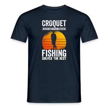 Croquet Solves Most Of My Problems - Männer T-Shirt - Navy - Vorne - AI Model Male 178 light (178cm)