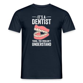 C’est une chose de dentiste que vous ne comprendriez pas - T-shirt homme - marine - Devant - AI Model Male 178 light (178cm)