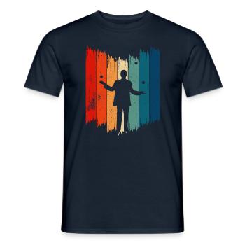 Vintage Juggling Retro Juggling - Männer T-Shirt - Navy - Vorne - AI Model Male 178 light (178cm)