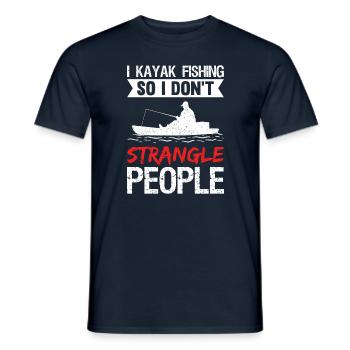 I Kayak Fishing So I Don't Strangle People - Männer T-Shirt - Navy - Vorne - AI Model Male 178 light (178cm)