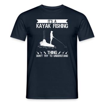 It's A Kayak Fishing Thing Don't Try To Understand - Männer T-Shirt - Navy - Vorne - AI Model Male 178 light (178cm)