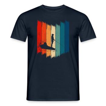 Kajakfischen und Kajakangeln - Männer T-Shirt - Navy - Vorne - AI Model Male 178 light (178cm)