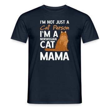 Je ne suis pas seulement un chat, je suis une maman chat norvégienne - T-shirt homme - marine - Devant - AI Model Male 178 light (178cm)