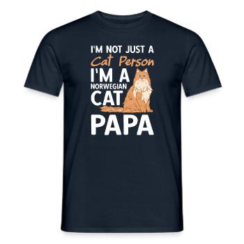 Je ne suis pas seulement un chat, je suis un chat norvégien Papa - T-shirt homme - marine - Devant - AI Model Male 178 light (178cm)
