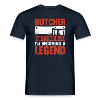 Boucher Je ne vieillis pas Je deviens une légende - T-shirt homme - marine - Devant - AI Model Male 178 light (178cm)