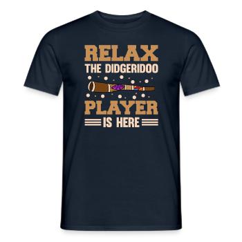 Relax The Didgeridoo Player Is Here - Men's T-Shirt - navy - Front - AI Model Male 178 light (178cm)