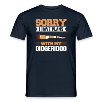 Sorry I Have Plans With My Didgeridoo - Men's T-Shirt - navy - Front - AI Model Male 178 light (178cm)