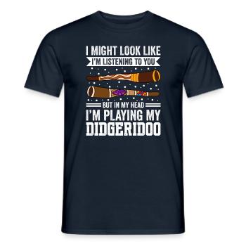 In My Head I'm Playing Didgeridoo - Männer T-Shirt - Navy - Vorne - AI Model Male 178 light (178cm)