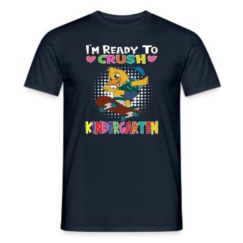 I'm Ready To Crush Kindergarten Skateboarding Duck - Men's T-Shirt - navy - Front - AI Model Male 178 light (178cm)