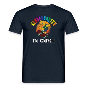 Kindergarten I'm Coming Duck Skateboarding - Men's T-Shirt - navy - Front - AI Model Male 178 light (178cm)