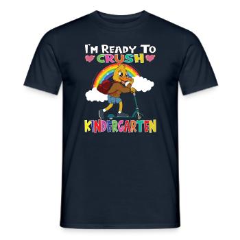 Duck With Scooter I'm Ready To Crush Kindergarten - Men's T-Shirt - navy - Front - AI Model Male 178 light (178cm)