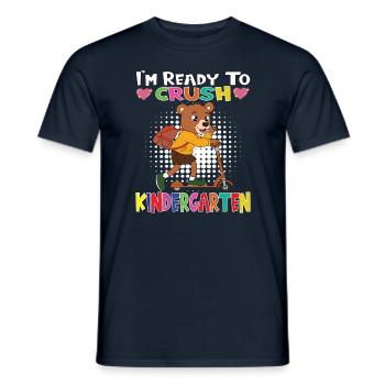 I'm Ready To Crush Kindergarten Bear With Scooter - Men's T-Shirt - navy - Front - AI Model Male 178 light (178cm)