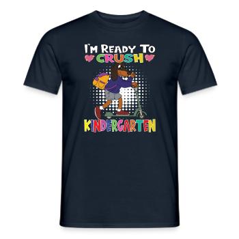 I'm Ready To Crush Kindergarten Dog With Scooter - Men's T-Shirt - navy - Front - AI Model Male 178 light (178cm)