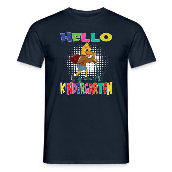Hello Kindergarten Duck With Scooter - Männer T-Shirt - Navy - Vorne - AI Model Male 178 light (178cm)