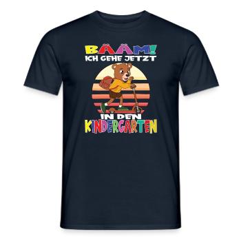 Kindergartenkind Hallo Kindergarten Ich Komme - Männer T-Shirt - Navy - Vorne - AI Model Male 178 light (178cm)
