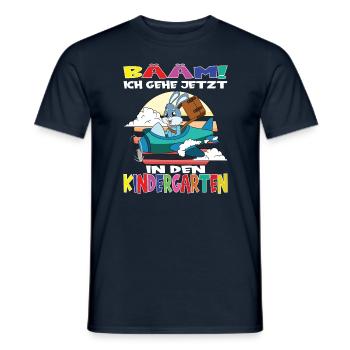 Kindergartenkind Hallo Kindergarten Ich Komme - Männer T-Shirt - Navy - Vorne - AI Model Male 178 light (178cm)
