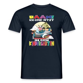 Kindergartenkind Hallo Kindergarten Ich Komme - Männer T-Shirt - Navy - Vorne - AI Model Male 178 light (178cm)