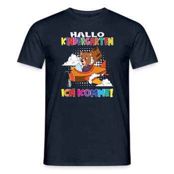 Kindergartenkind Hallo Kindergarten Ich Komme - Männer T-Shirt - Navy - Vorne - AI Model Male 178 light (178cm)