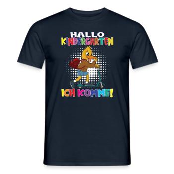 Kindergartenkind Hallo Kindergarten Ich Komme - Männer T-Shirt - Navy - Vorne - AI Model Male 178 light (178cm)