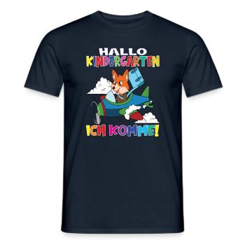 Kindergartenkind Hallo Kindergarten Ich Komme - Männer T-Shirt - Navy - Vorne - AI Model Male 178 light (178cm)