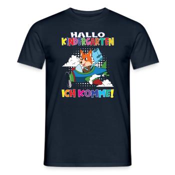 Kindergartenkind Hallo Kindergarten Ich Komme - Männer T-Shirt - Navy - Vorne - AI Model Male 178 light (178cm)