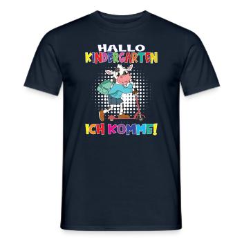 Kindergartenkind Hallo Kindergarten Ich Komme - Männer T-Shirt - Navy - Vorne - AI Model Male 178 light (178cm)