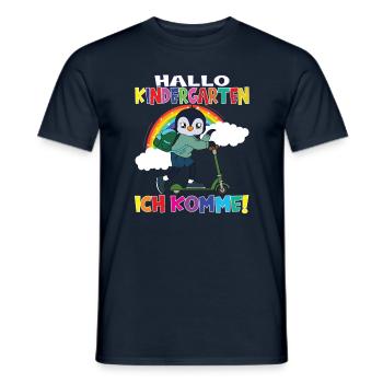 Kindergartenkind Hallo Kindergarten Ich Komme - Männer T-Shirt - Navy - Vorne - AI Model Male 178 light (178cm)