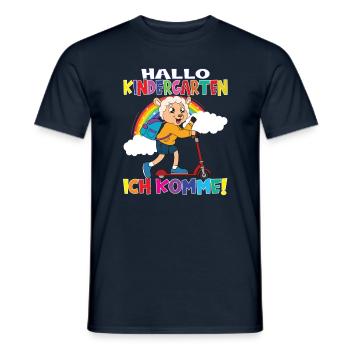 Kindergartenkind Hallo Kindergarten Ich Komme - Männer T-Shirt - Navy - Vorne - AI Model Male 178 light (178cm)