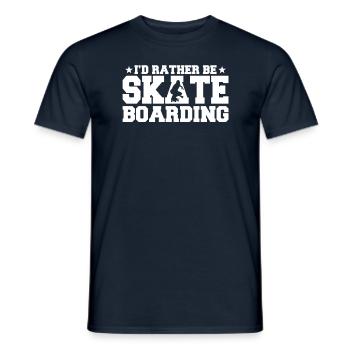 Je préfère faire du skateboard - T-shirt homme - marine - Devant - AI Model Male 178 light (178cm)