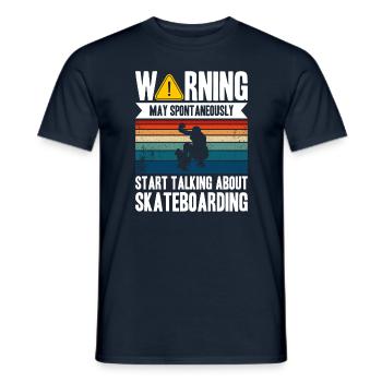 Start Talking About Skateboarding - Men's T-Shirt - navy - Front - AI Model Male 178 light (178cm)