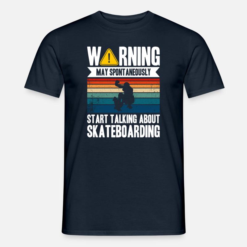 Start Talking About Skateboarding - Männer T-Shirt - Navy