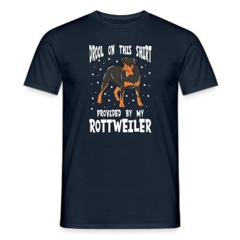 Drool On This Shirt Provided By My Rottweiler - Men's T-Shirt - navy - Front - AI Model Male 178 light (178cm)