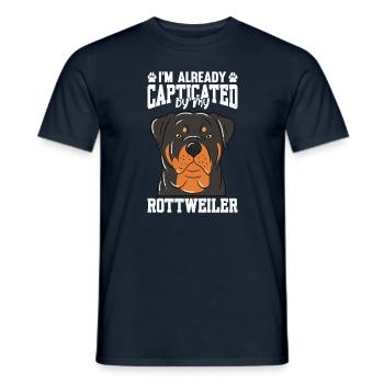 Je suis déjà captivé par mon rottweiler - T-shirt homme - marine - Devant - AI Model Male 178 light (178cm)